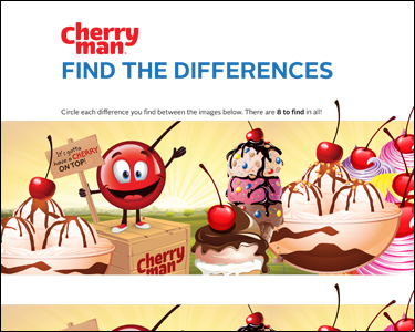 CherryMan find the differences activity play game