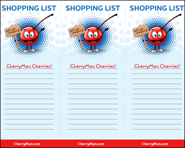 CherryMan shopping list printable graphic